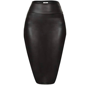 “MY TYPE” Faux Leather Skirt”