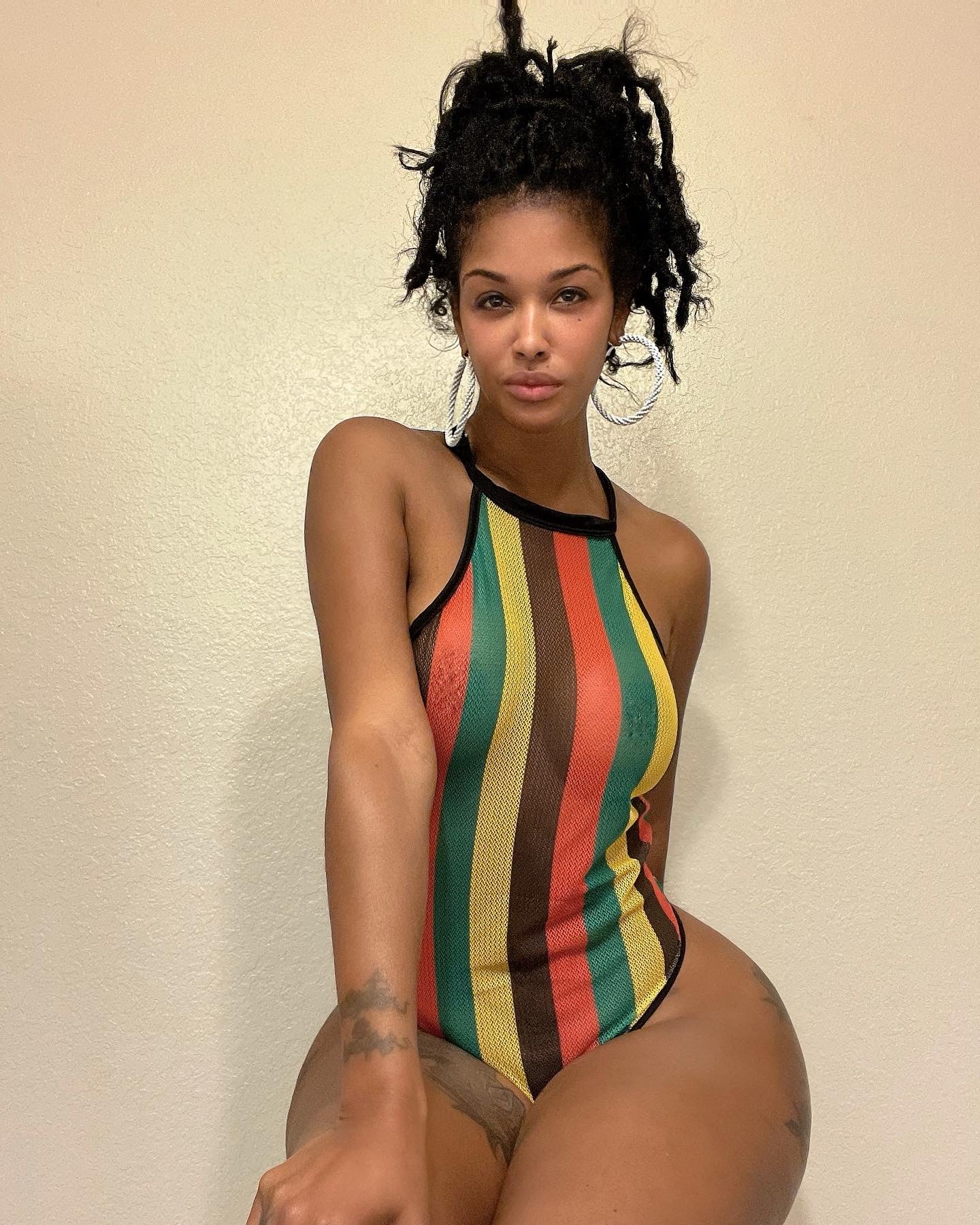 Caribbean girl mesh swimsuit
